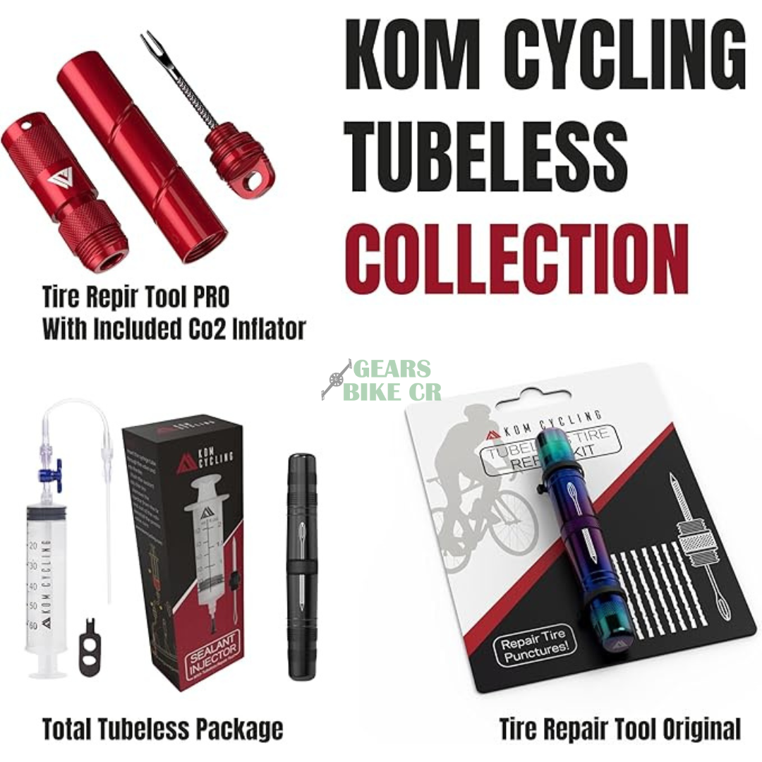 KIT DE REPARACIÓN LLANTA TUBULAR PARA BICICLETA MTB Y RUTA KOM CYCLING