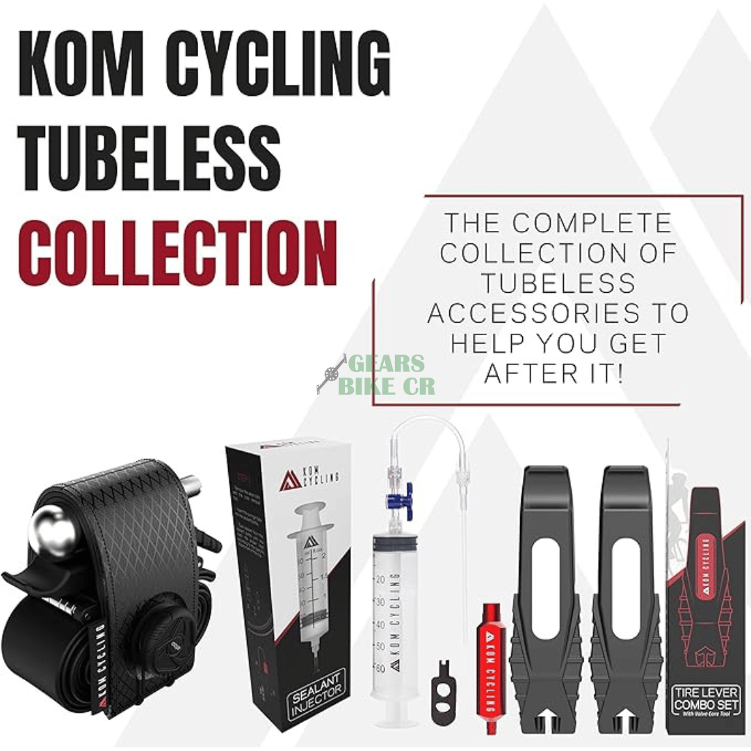 KIT DE REPARACIÓN LLANTA TUBULAR + INFLADOR DE CO2 PARA BICICLETA MTB Y RUTA KOM CYCLING
