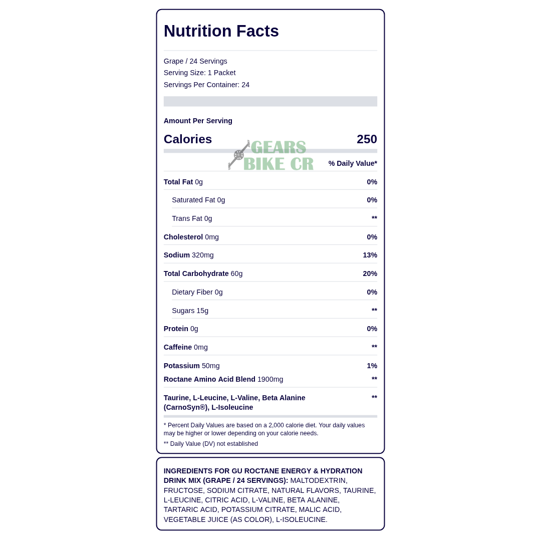 HIDRATANTE ENERGY DRINK GU ROCTANE 1560g