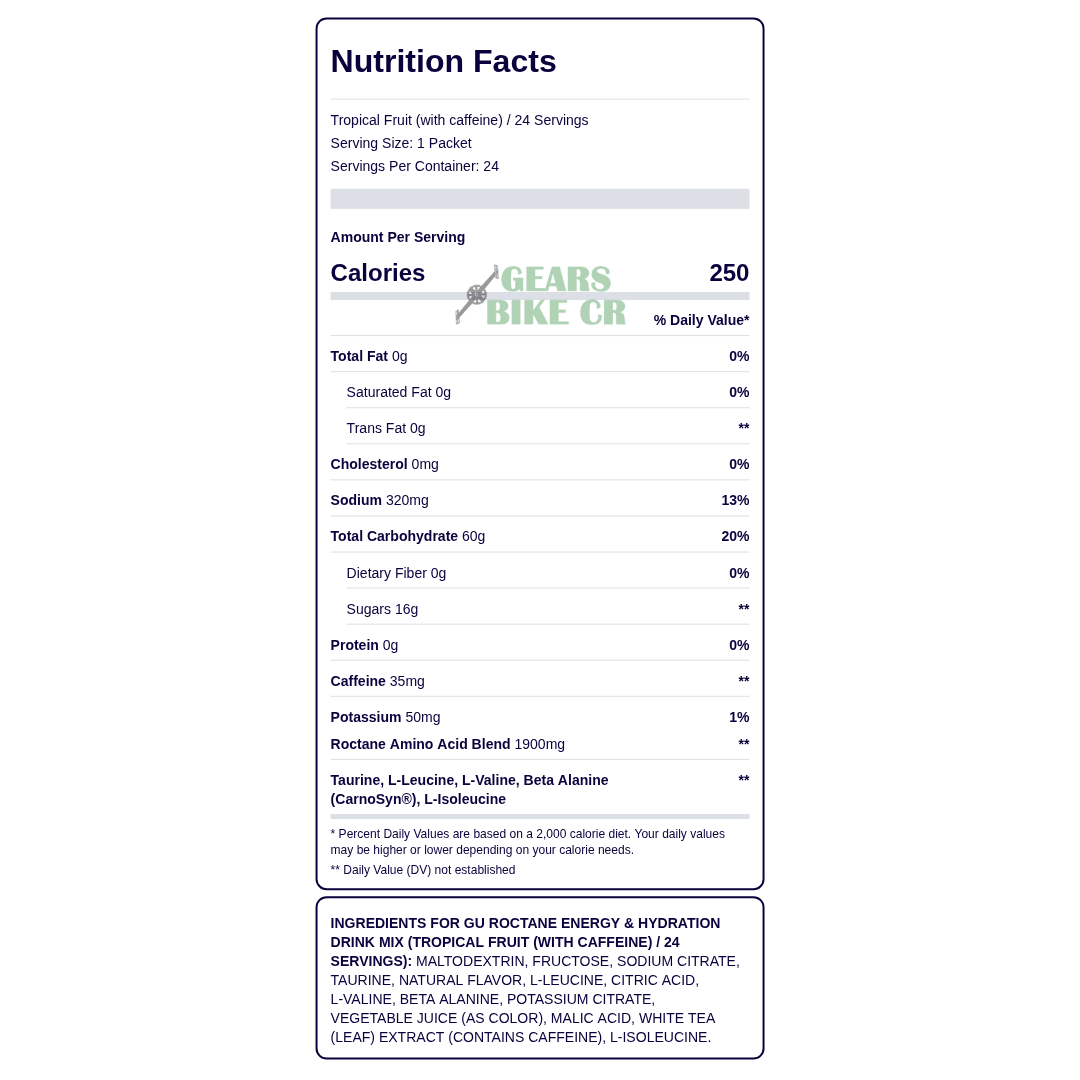 HIDRATANTE ENERGY DRINK GU ROCTANE 1560g