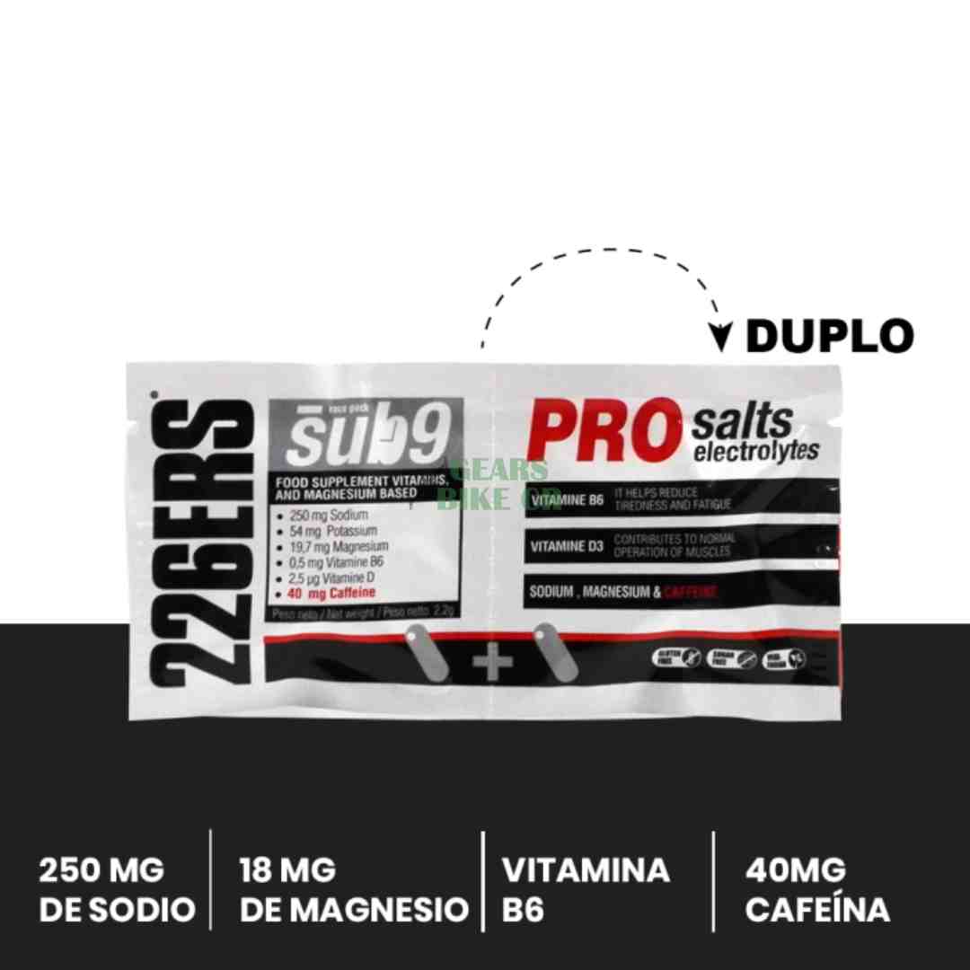 PASTILLAS DE SAL SUB9 PRO ELECTROLITOS + CAFEÍNA 226ERS 2 Caps