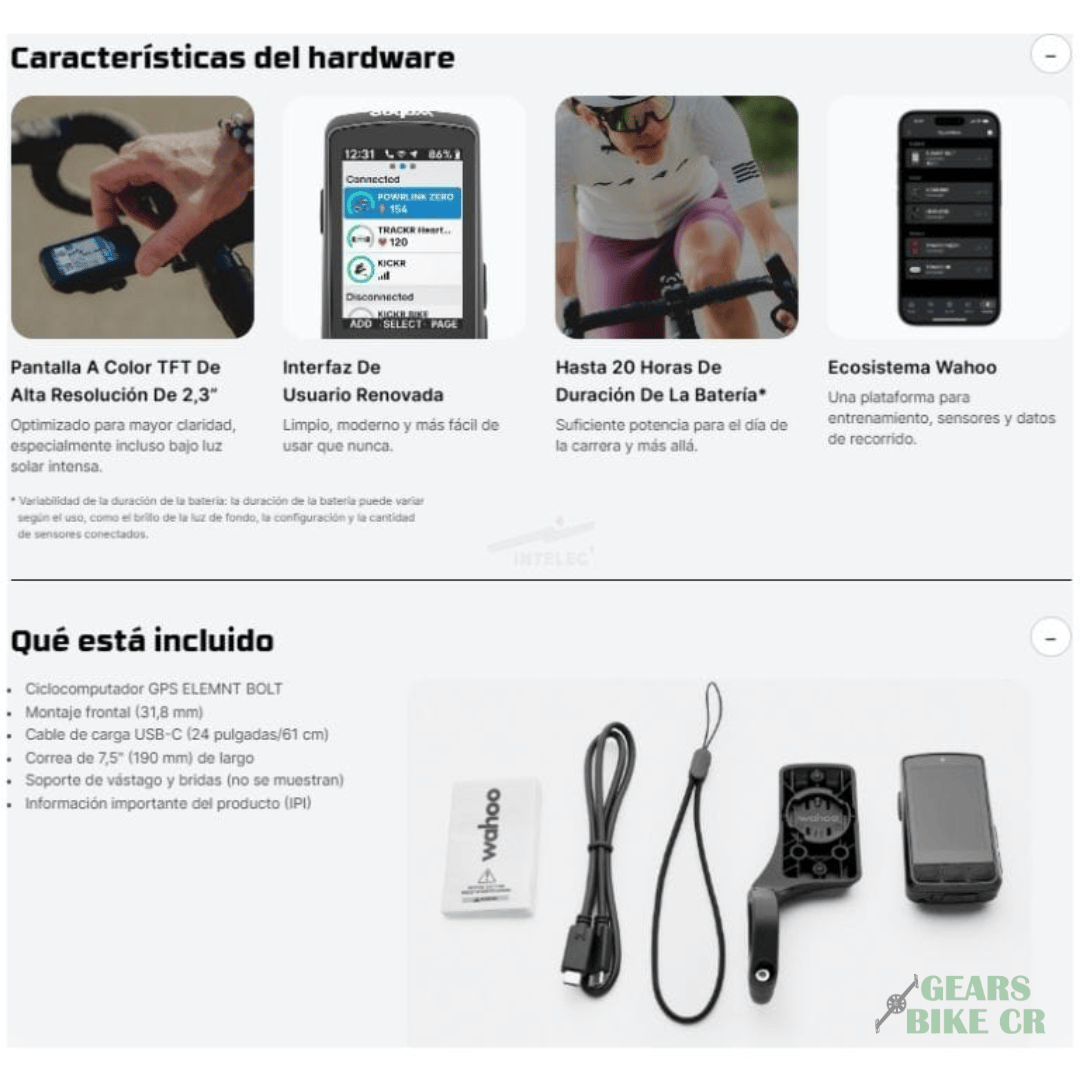 CICLOCOMPUTADOR WAHOO ELEMNT BOLT 3