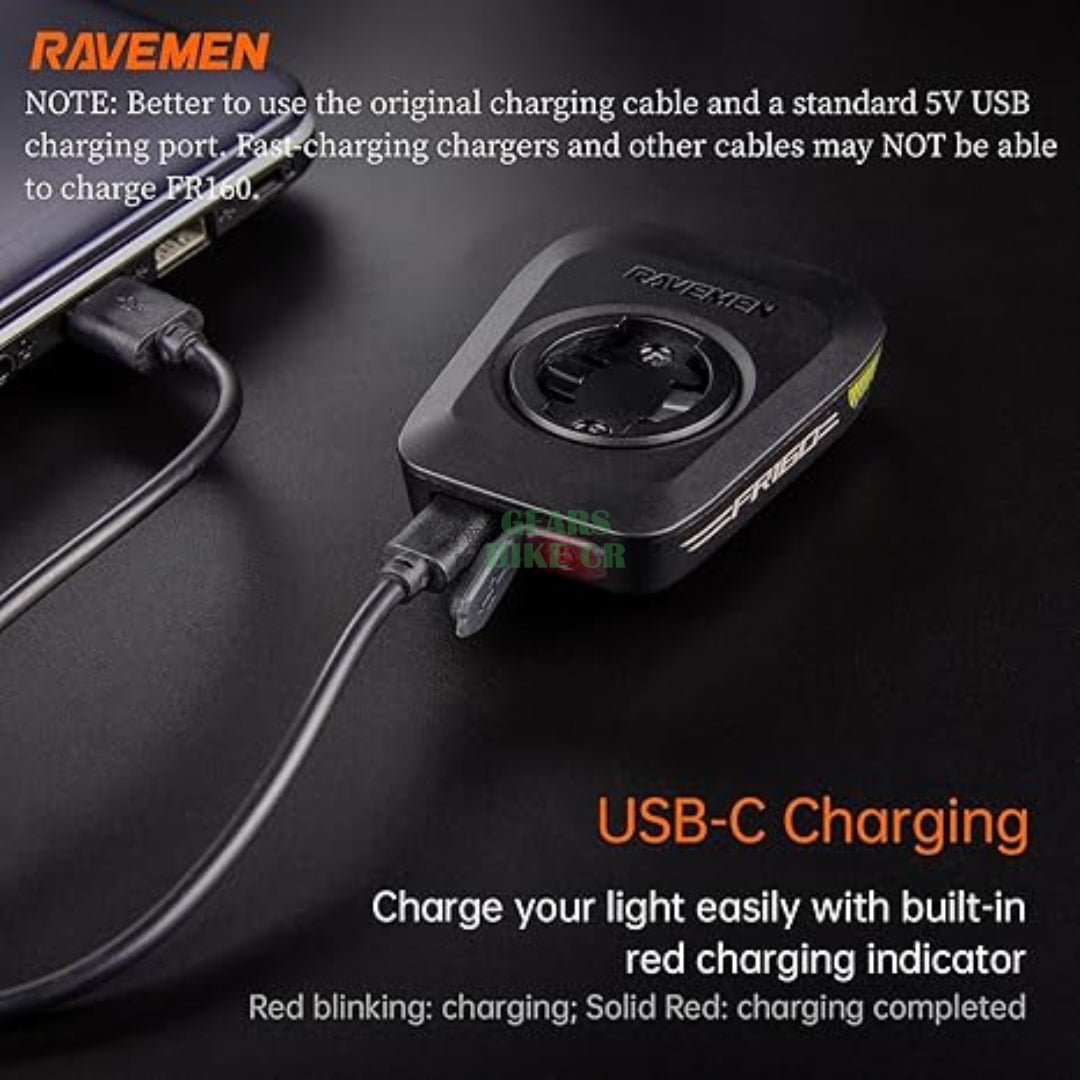 LUZ DELANTERA 160 LÚMENES FR160 RAVEMEN