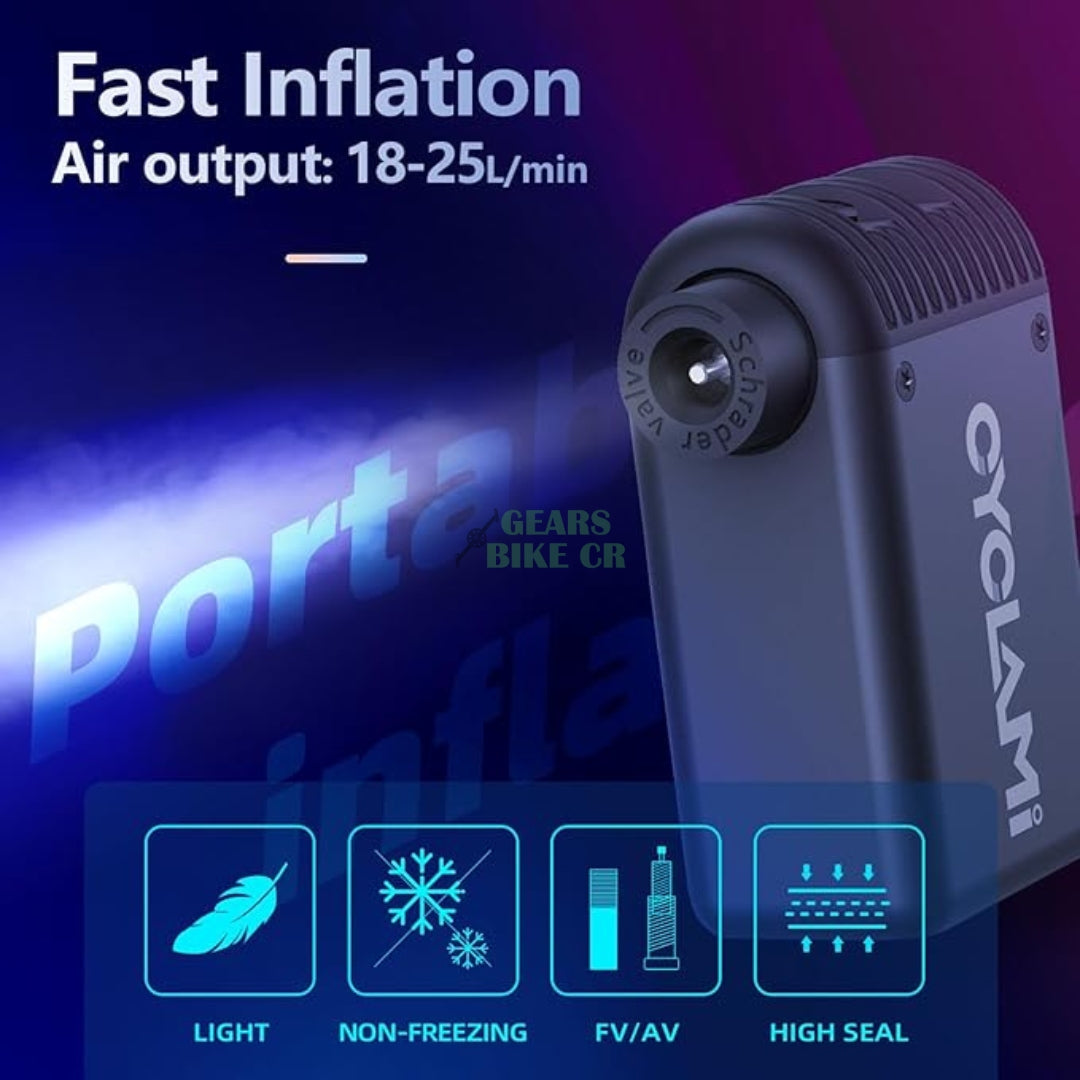 MINI INFLADOR RECARGABLE 100PSI A2 CYCLAMI