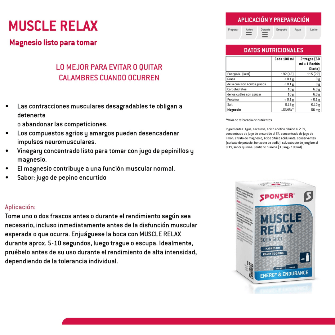 MUSCLE RELAX SHOT 30ml SPONSER