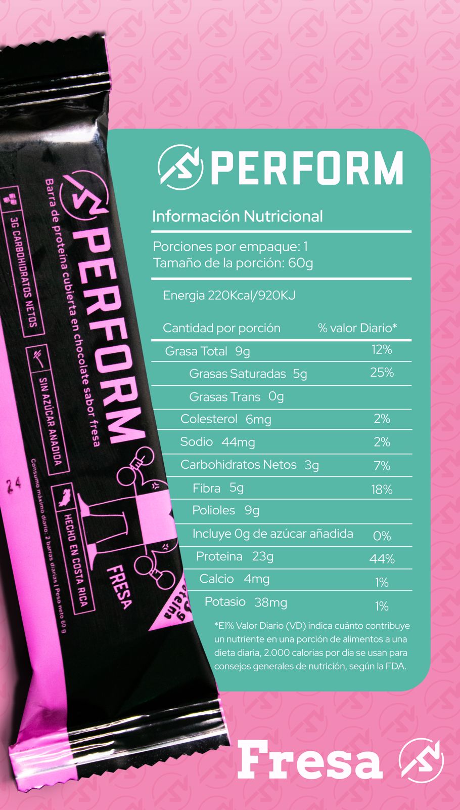 BARRA DE PROTEÍNA PERFORM 60g