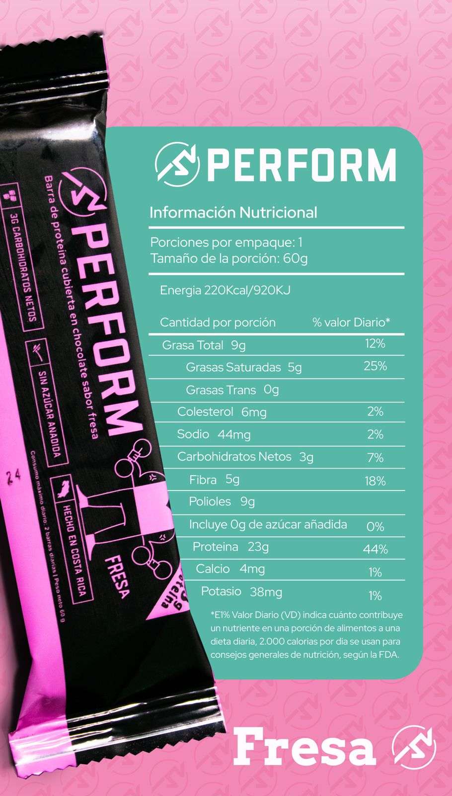 BARRA DE PROTEÍNA PERFORM 60g